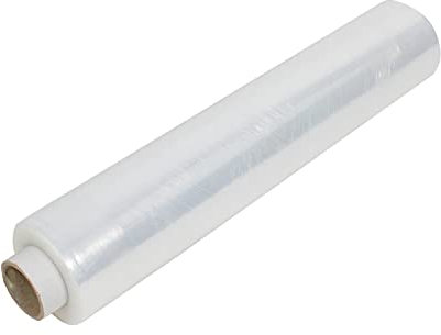 TPZ | The Packaging Zone | Multi Use Strong Pallet Stretch Wrap Cling Film | Tear Resistant | Water & Moisture Proof | High-Quality Pallet Wrap 400mm x 250m | (Clear, 1 Roll)