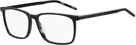 HUGO Rechteckig Azetat Brillen in Schwarz für Herren, Brille mit Sehstärke, optional mit Sonnenbrillen tönung oder Blaulichtfilter (Modell Hg 1097)