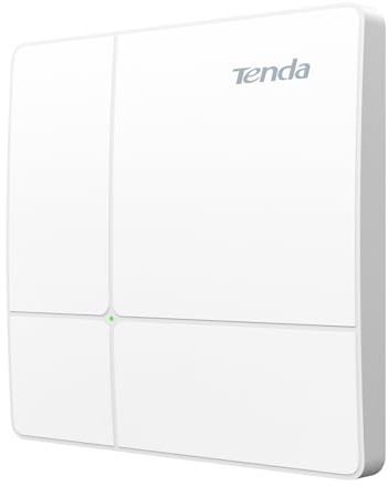 Tenda I24 AC1200 Punto de Acceso Inalámbrico (Doble Banda, 1 Puerto Gigabit, Gestionable a través de APP/Interfaz Web, MU-MIMO, Alimentado mediante PoE+ 802.3at, Incluye Adaptador de Corriente) Blanco
