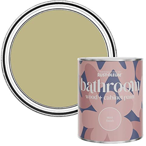 Rust-Oleum Green Moisture Resistant Bathroom Wood and Cabinet Paint in Matt Finish - SAGE GREEN 750ML