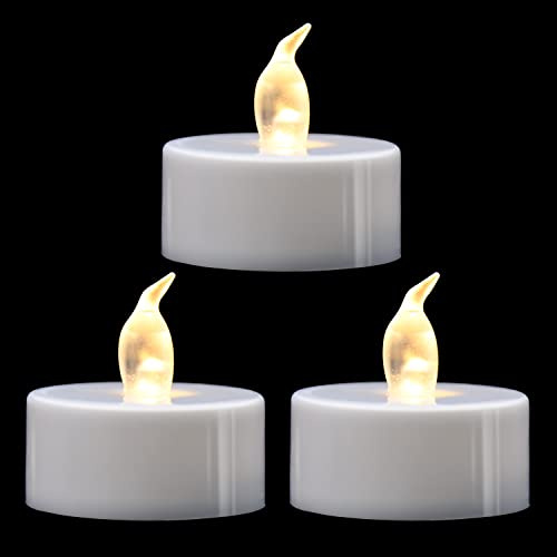ERTYUI Lot de 50 bougies chauffe-plat à LED, lumière blanche chaude, pour décoration