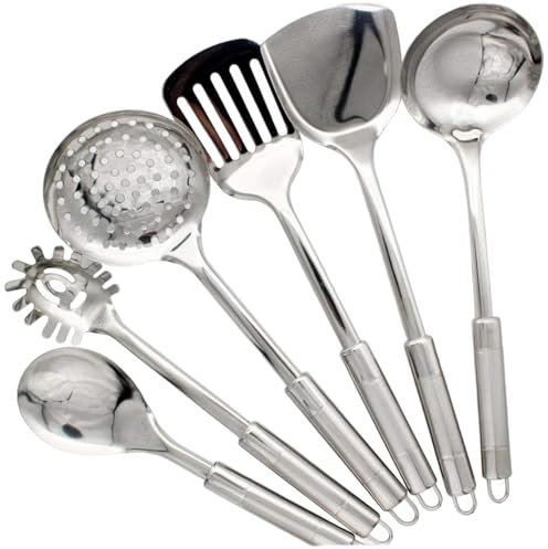 DAGLLGEW Ustensiles de Cuisson Ensemble Ustensiles de Cuisine en Acier Inoxydable/Ensemble Ustensiles de Cuisine métal