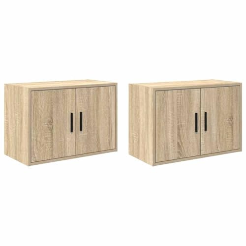 vidaXL Pensili per Garage 2 pz Rovere Sonoma in Legno Multistrato