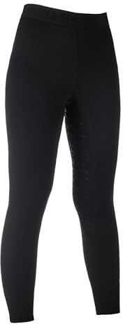 HKM Kinder Tabea Silikon-Vollbesatz Reitleggings, Schwarz, 146/152