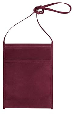 pubblienne 50 Tasca Portabicchieri con Tracolla - Sacca Porta Calici in TNT 18x23 cm - Porta Bicchieri da Collo in Diversi Colori - Idea Regalo Feste, Sagre e Degustazioni (Bordò, 50 Standard)