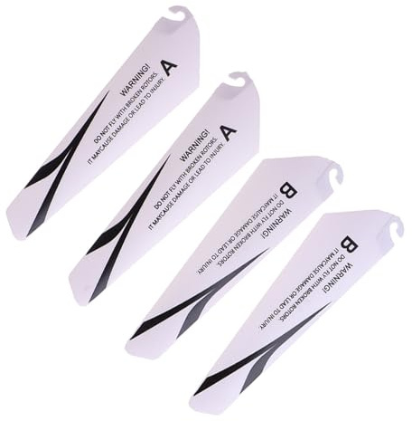 KIXZSAZ 4pcs Spare Parts Durable For Remote Control Helicopter Propeller Blades ABS Helicopter Blade Spare Parts Toys Accessory, black