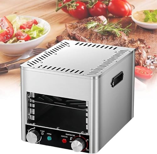 FJYAWEN Asador De Carnes, Parrilla De Interior De 1472 °f, Asador De Mesa, Máquina De Barbacoa para Exteriores para Carnes, Hamburguesas Y Pizzas,A