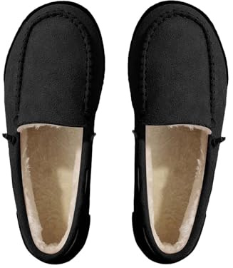 cfpqv Loafer - Scarpe invernali da donna, foderate, calde, basse, per il tempo libero, da lavoro, scarpe da donna, scarpe da barca