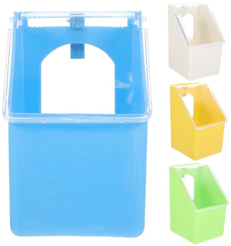 GALPADA 4pcs Multifunctional Hanging Box Pigeon Feeder Cage Cover Creative Pet Feeding Bowl for Bird Food Storage in Cage