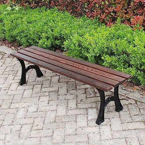 Banco de madera sin respaldo para jardín, patio y piscina