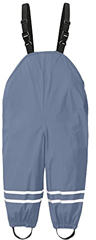 SKFLABOOF Pantalon de boue pour enfant - Rembourré - Confortable - Avec bandes réfléchissantes - Pantalon de pluie - Pantalon softshell respirant - 011 - Gris - 116