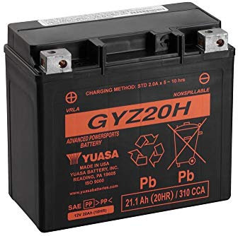 Motorradbatterie Yuasa GYZ20H // 12V 20Ah