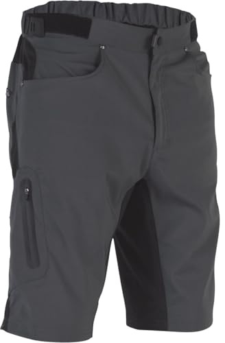 ZOIC Ether Short - 12 Inseam + 9 Essential Liner Men's Mountain Bike Cycling Shorts, Shadow, Medium