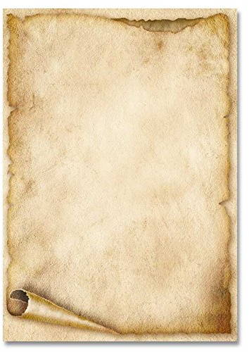 DIN A5 motivpapper brevpapper gammalt pappersrulle 100 ark, 90 g/m²