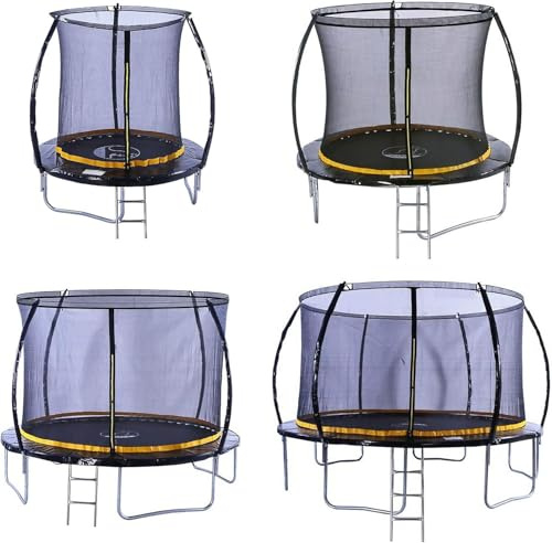 Kanga Trampoline Outdoor Round Inc Safety Enclosure Net, Ladder & Anchor Kit (Curved Shape) 6FT