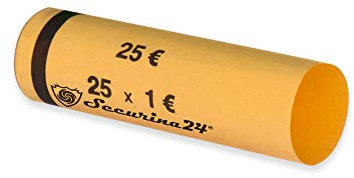 Münzhülsen 300 Stück 1 Cent bis 2 Euro oder gemischt - Securina24® (1 Euro - 300 Stück)