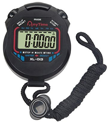WINOMO Professionelle Digitale Stoppuhr – Sport-Chronograph mit LCD-Anzeige, Alarm, Kompass & Datumsfunktion (12/24h, Schwarz)
