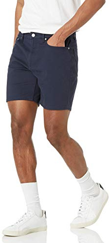 Amazon Essentials Shorts de Algodón Elástico con Entrepierna de 23cm Hombre