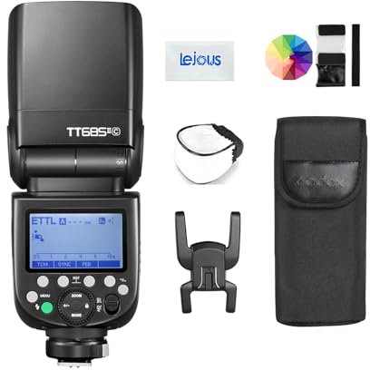 Godox TT685II-C TTL Camera Flash Speedlite for Canon, 2.4G 1/8000S HSS Speedlight GN60 Compatible with Canon EOS R5 R6 RP T6I T7 90D 250D 6D Mark II 5D Mark III