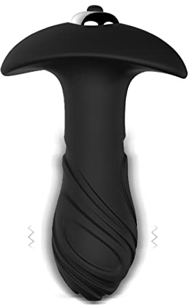 SH Vibrating Butt Plug Negro - 10 cm de largo puro silicio - Impermeable - 7 patrones de vibración