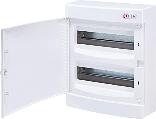 ETI Verteilerkasten Aufputz IP40 2-reihig 24 Module, weiß, ASA Kunststoff, ECT24PO