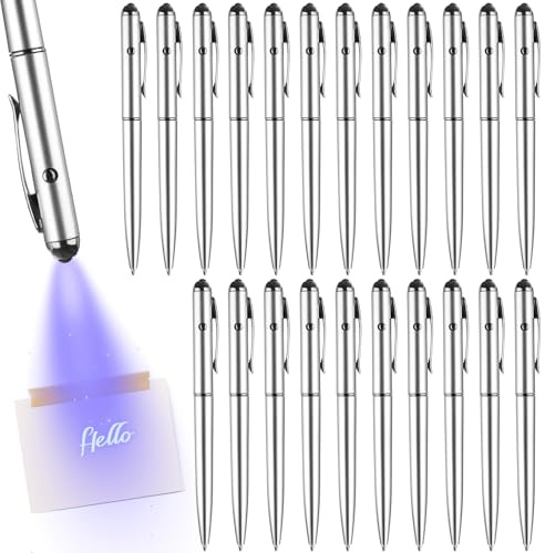 Invisible Ink Pen 30 Pcs Spy Pen with UV Light Magic Marker Pens for Secret Message and Birthday Writing Secret Message for Valentine's Day, with 30 Replaceable Pen Refills
