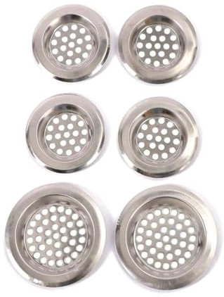 6 filtri per lavello da cucina, vasca da bagno, lavabo e bidet in acciaio inox, 7,5 e 6 cm