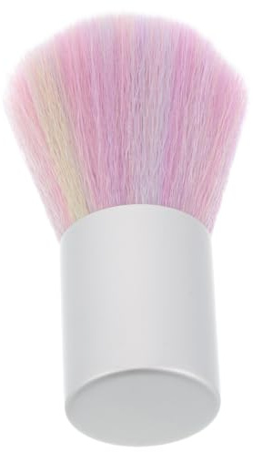 Beaupretty Cepillo De Limpieza Para Manicura y Pedicura Con Cerdas Esponjosas Color Arcoíris Mango Corto Ergonómico Pincel Fino Para Polvo De Uñas Herramienta Duradera Para Profesionales De u