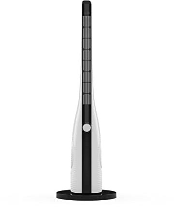 UNIVERSALBLUE Ventilador de Torre Mecánico Blanco y Negro | 3 Velocidades + Modo Oscilante | Ligero | Silencioso | 50W | Asa Superior | Fácil de Transportar