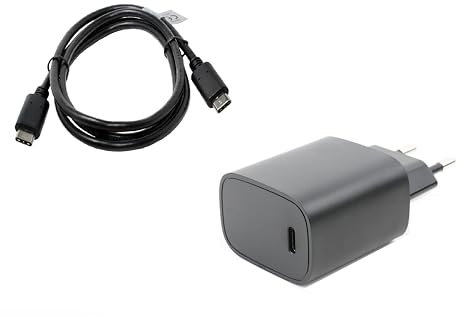 Cargador y Cable USB Compatible con Huawei MediaPad M5 Lite, 1m Cable USB, Cargador USB, 3000mA, USB-PD, 20W, Carga rápida