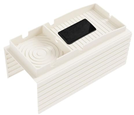 Bandeja para portavasos de sofá, mesa con clip para brazo de sofá, mesa de reposabrazos de silicona antiderrames, para cama, coche, sala de estar, al aire libre, playa, picnic, TV, ver