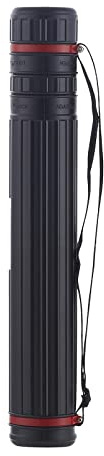 Colcolo Tubo de Almacenamiento de póster para Negro con una Correa de Transporte de 18 '' hasta 28 '' Impermeable con Tapas Soporte para Estuche de