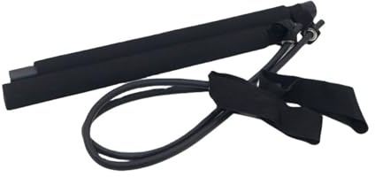 Bastoni da pilates, barra fitness regolabile per allenamento a casa, yoga, stretching e tonificazione, asta portatile per esercizi con fasce elastiche (nero)