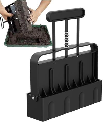 Bloqueador de suelo de 2 pulgadas, herramienta de bloqueo de tierra para trasplantes y jardinería, bloqueadores de suelo portátiles para trasplantes de plántulas, jardinería, herramienta de