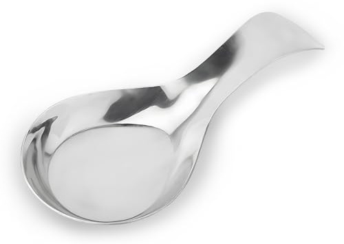 EVOKK Stainless Steel Spoon Rest 20cm, Polished Spoon Rest Kitchen, Durable Spoon Holder Tray for Cooking, Ladles & Tea Spoons