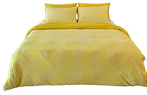 Living Home Single Jersey Bettwäsche Medina Yellow, 1 Bettbezug 135 x 200 cm + 1 Kissenbezug 80 x 80 cm