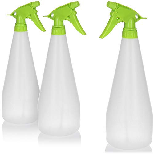 com-four® 3x spruzzatore per fiori - flacone spray per innaffiare le piante - flacone spray per l'atomizzazione dell'acqua (3 pezzi - bianco/verde)