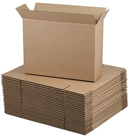 Sodissa 12x9x4 Inches Shipping Boxes, Brown Corrugated Cardboard Boxes for Small Bussiness, 25 Pack