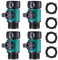 Hydrogarden Mini Kugelhahn, 3/4 '' Innengewinde/Aussengewinde Hochleistungs-Wasserschlauchanschluss Absperrkugelhahn-Wasserhahnschlauchadapter （4 Stück