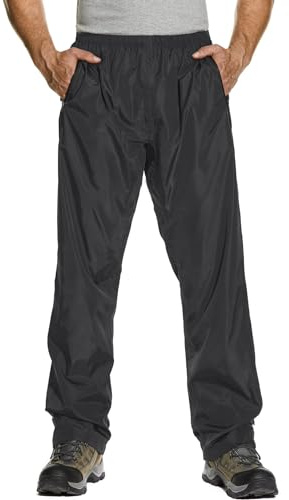 Asfixiado Pantaloni da pioggia da uomo, leggeri e impermeabili, antivento, per escursioni, campeggio, trekking, moto