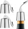 Gimars Stainless Steel Wine Stopper 2pcs Leak-Proof Wine Bottle Plug Keeps Wine Fresh, Silver