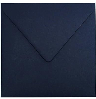 Netuno 25 quadratische Briefumschläge Dunkelblau 15,3 x 15,3 cm 120g Materica Cobalt farbige Umschläge bunt hochwertig Briefhüllen Naturpapier ökologische Kuverts Einladungsumschläge elegant