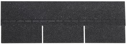 INMOZATA 18pcs/2.61sqm Asphalt Roof Shingles, Thickness 2.7mm Self-Adhesive Roofing Felt Tiles for Roof Sheds, Weather Resistant Waterproof Roofing Tiles(Black, Classic Square)