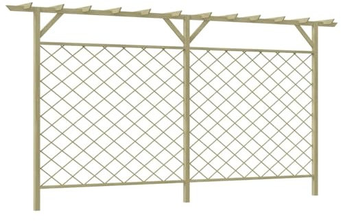 ShGaxin Clôture à Lattes de Jardin avec pergola Bois,Barriere Jardin Exterieur,Barriere Jardin,Portillon Grillage
