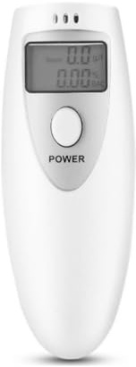 Alcoholimetro Digital Homologado, Portátil Precisión Alcoholemia Test, Profesional Probador de Alcohol y Pantalla LCD, Sensor semiconductor, Resultados Rápidos, Blanco