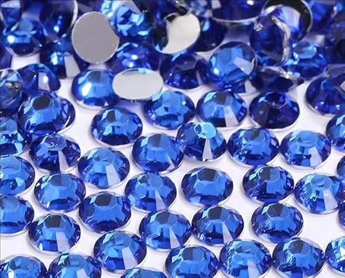 Yixinly 5000 Pezzi SS16 4mm Cristallo Decorazione Cristalli Strass Rotondo, Strass per Scarpe, Tessuti, Unghie, Bricolage, Abbigliamento, Custodie per Telefoni (Blu)