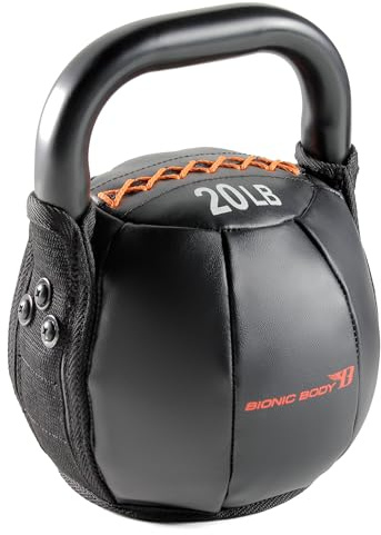 Bionic Body by Kim Lyons Soft Kettlebell 20 lb – Ergonomic Handle for Strength, Conditioning, Core & Full-Body Workouts, Home Gym, HIIT & Functional Fitness