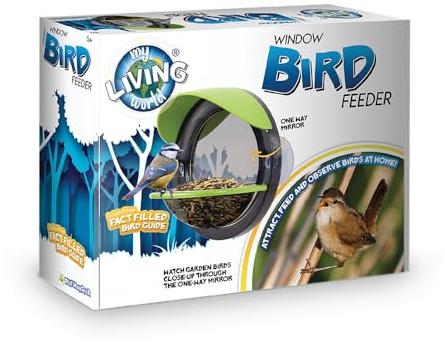 My Living World - Window-Mounted Bird Feeder | Observe Birds Without Disturbing Them | Beautifully Designed, Durable Window Feeder | With 9 Page Fact Filled Bird Guide | For Ages 5+