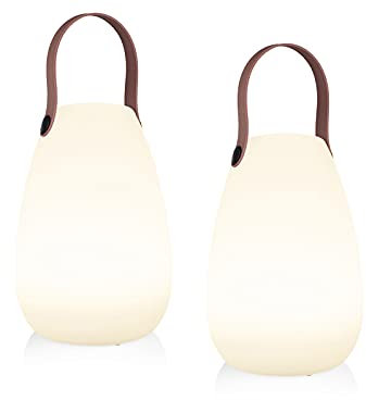 Bunte LED Leuchten im 2er Set zum Aufstellen mit Träger, USB-Kabel, Farbwechsel & Schutzart IP44