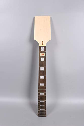 Yinfente Manche de guitare basse 22 frettes 76,2 cm en palissandre avec incrustation en érable